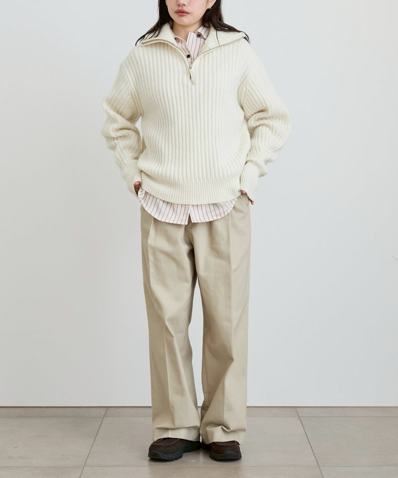 【ànuke / アンヌーク】Opencollar Stripe Shirts / オープンカラーストライプシャツ