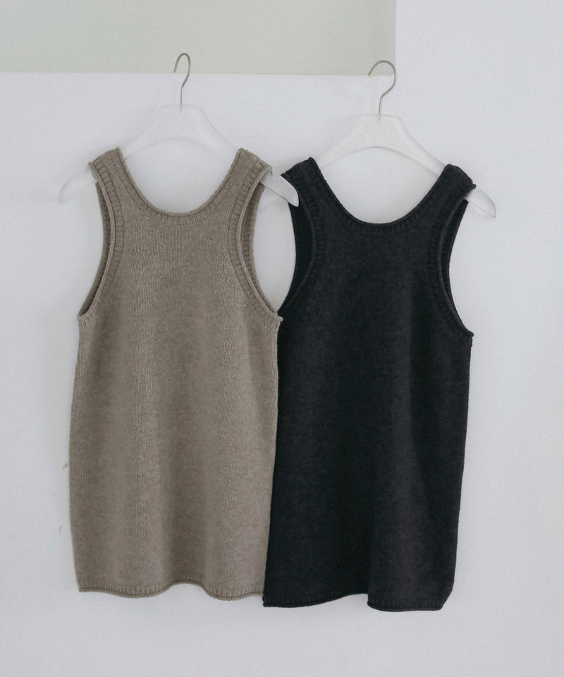 【ànuke / アンヌーク】Knit Long Tanktop / ニットロングタンクトップ