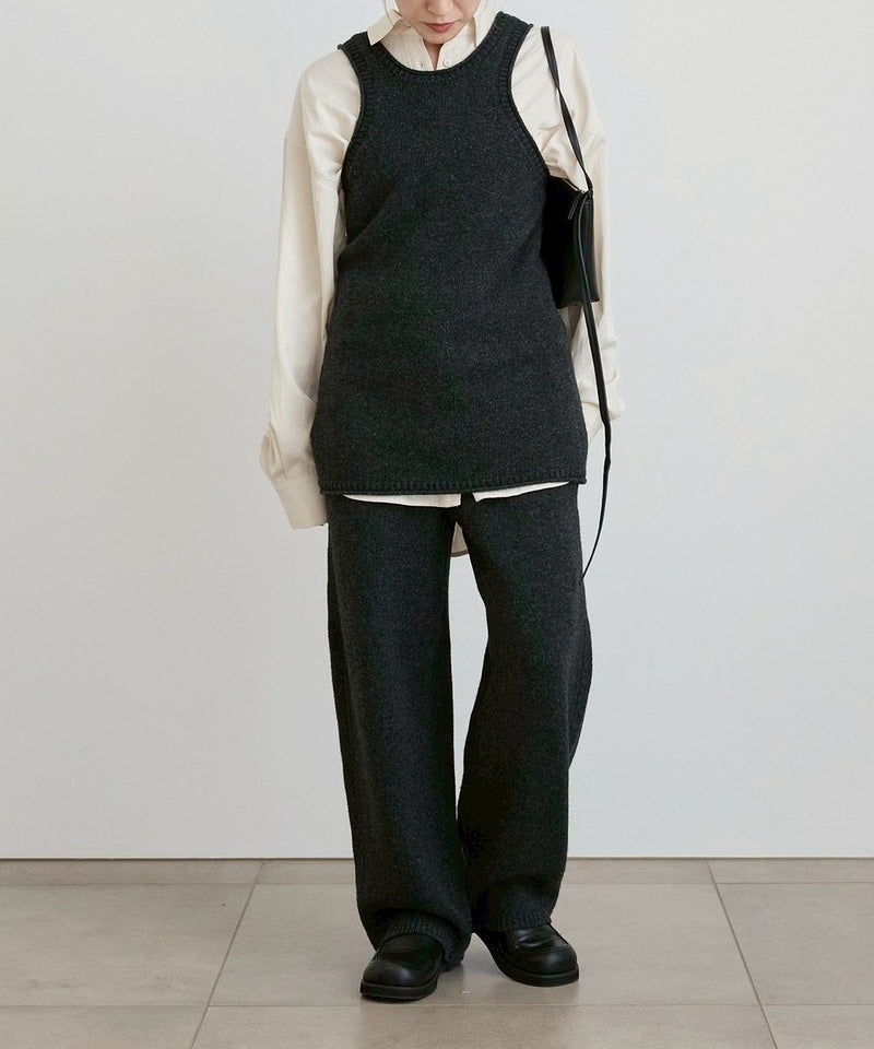【ànuke / アンヌーク】Knit Long Tanktop / ニットロングタンクトップ