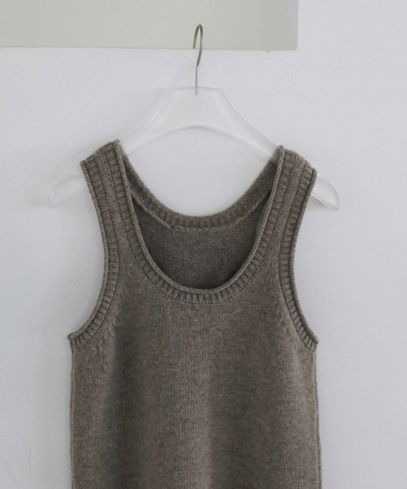 【ànuke / アンヌーク】Knit Long Tanktop / ニットロングタンクトップ