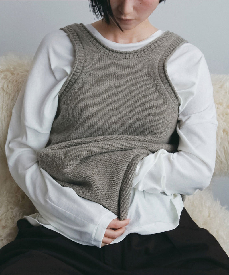 【ànuke / アンヌーク】Knit Long Tanktop / ニットロングタンクトップ