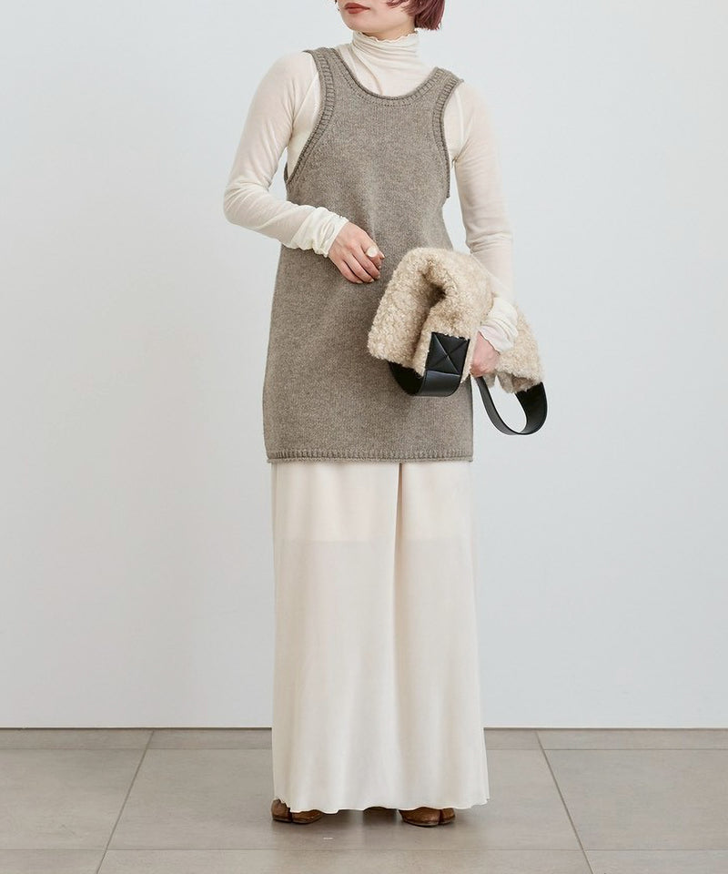 【ànuke / アンヌーク】Knit Long Tanktop / ニットロングタンクトップ