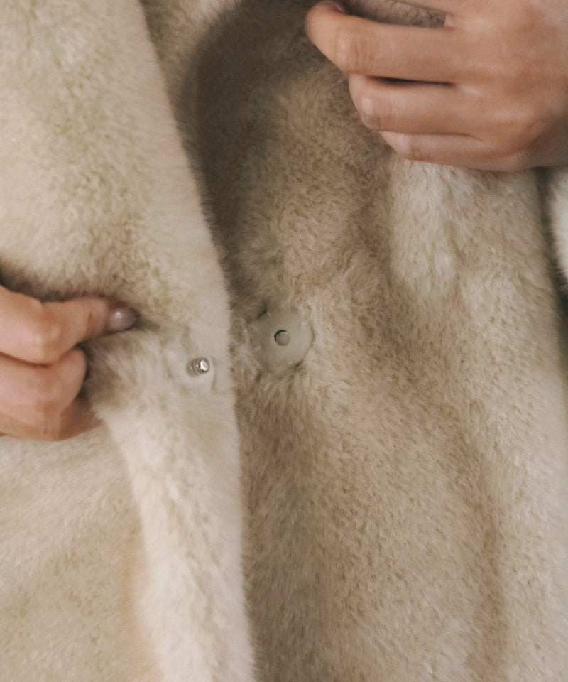 12月上旬～12月下旬頃入荷予定【ànuke / アンヌーク】Eco Minkfur Jacket / エコミンクファージャケット