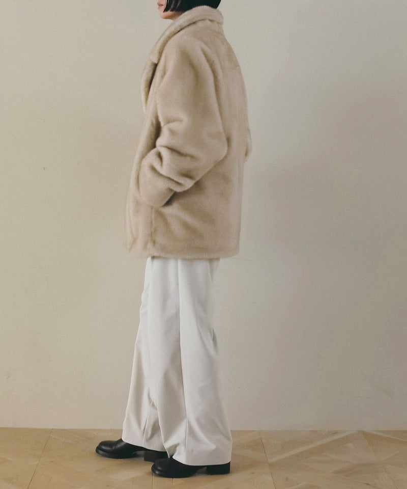 12月上旬～12月下旬頃入荷予定【ànuke / アンヌーク】Eco Minkfur Jacket / エコミンクファージャケット