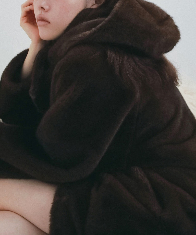 12月上旬～12月下旬頃入荷予定【ànuke / アンヌーク】Eco Minkfur Jacket / エコミンクファージャケット