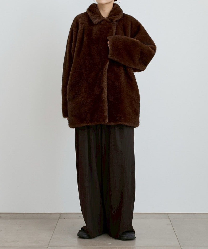 12月上旬～12月下旬頃入荷予定【ànuke / アンヌーク】Eco Minkfur Jacket / エコミンクファージャケット