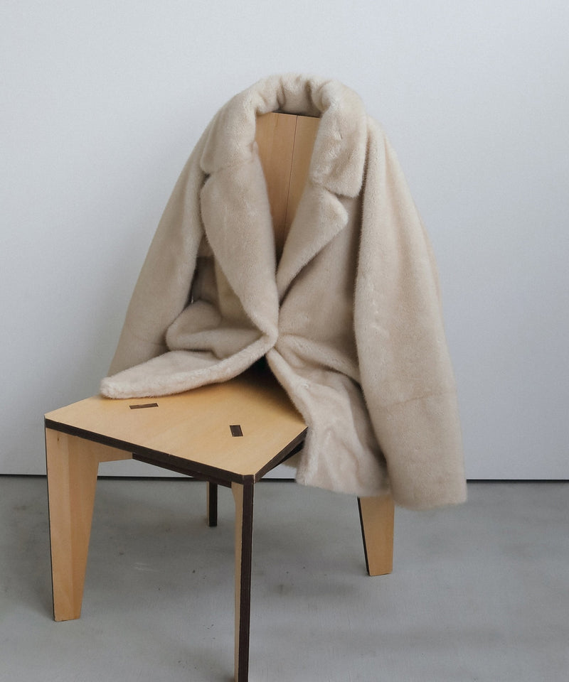 12月上旬～12月下旬頃入荷予定【ànuke / アンヌーク】Eco Minkfur Jacket / エコミンクファージャケット
