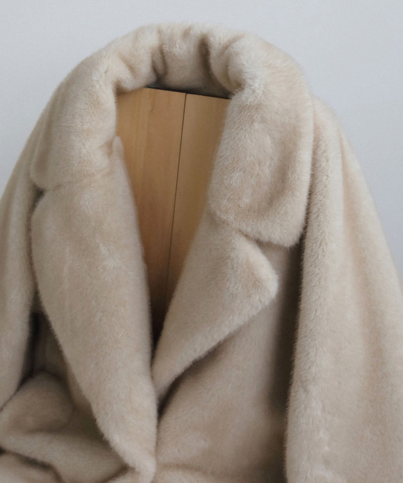 12月上旬～12月下旬頃入荷予定【ànuke / アンヌーク】Eco Minkfur Jacket / エコミンクファージャケット