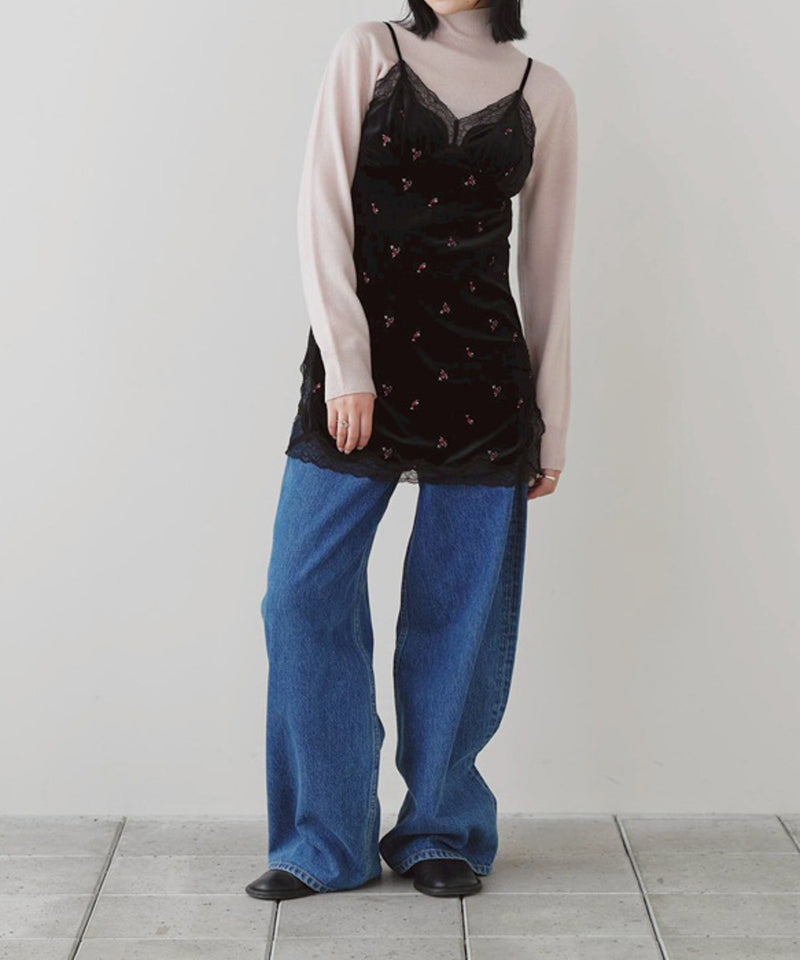 【TODAYFUL / トゥデイフル】Petit Flower Velour Tunic / プチフラワーベロアチュニック