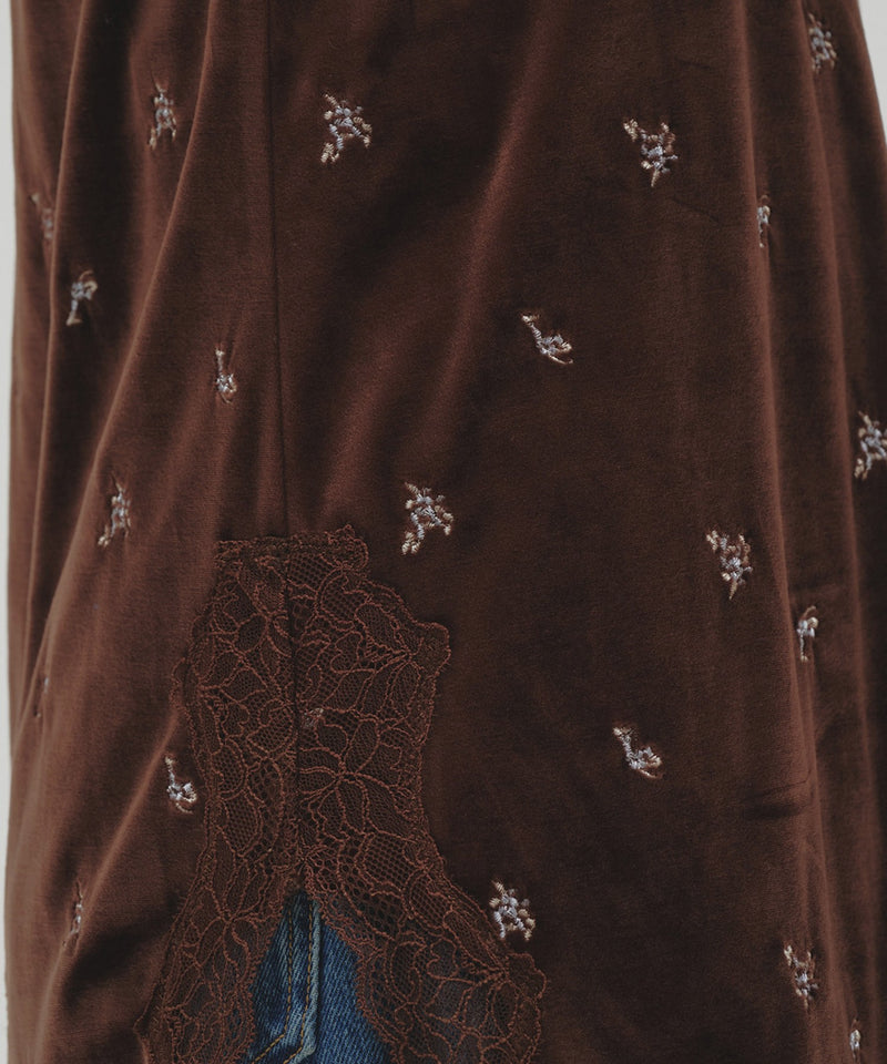 【TODAYFUL / トゥデイフル】Petit Flower Velour Tunic / プチフラワーベロアチュニック