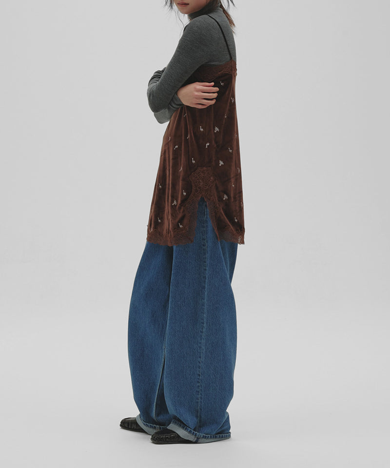 【TODAYFUL / トゥデイフル】Petit Flower Velour Tunic / プチフラワーベロアチュニック