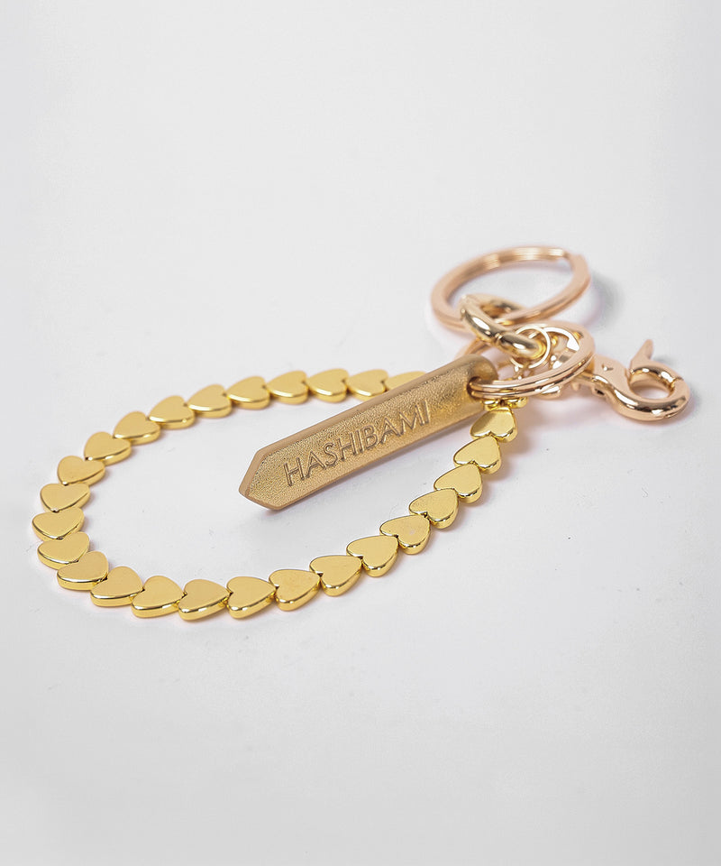 【HASHIBAMI / ハシバミ】ヘマタイト ハート スマホハンドストラップ