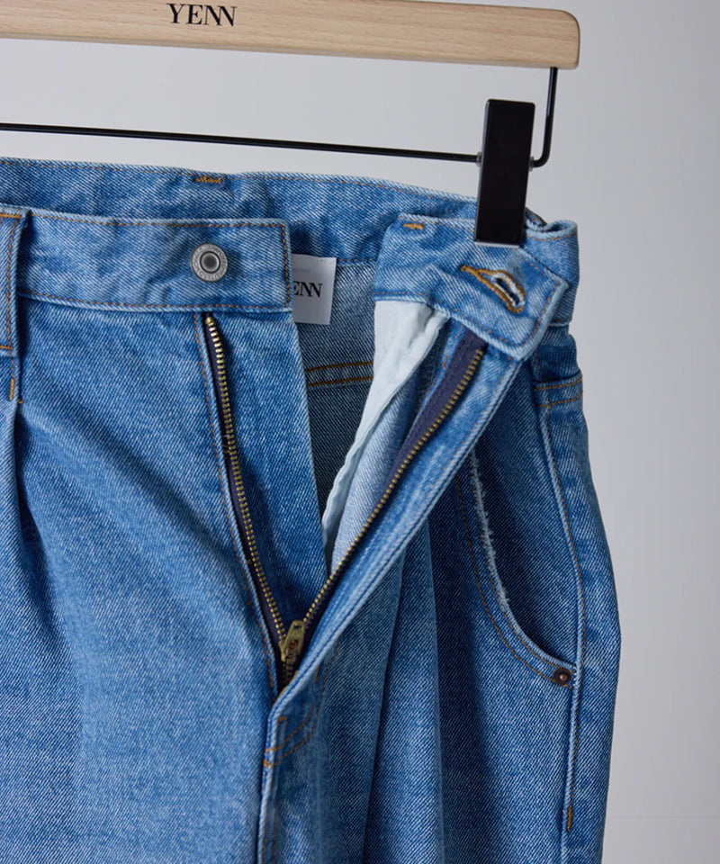 【YENN/イエン】LASER CUT WIDE DENIM/レーザーカットワイドデニム
