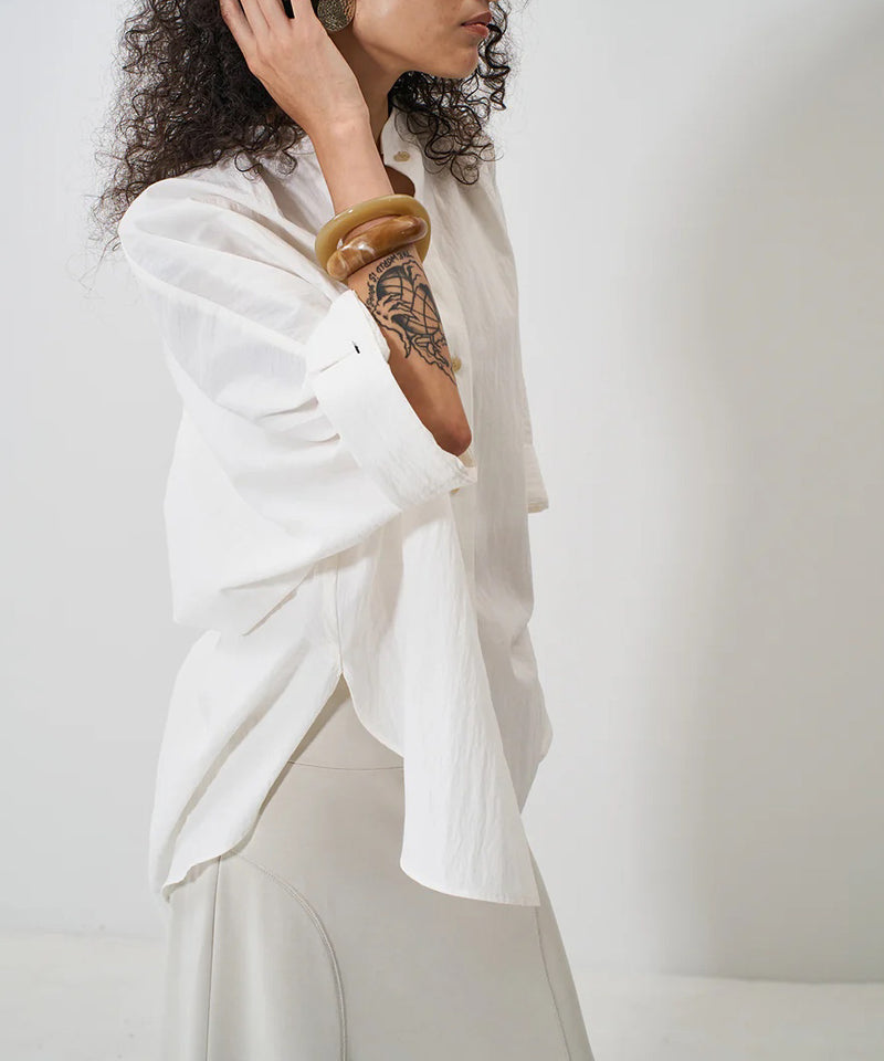 【YENN/イエン】ROUND FORM SHIRT/ラウンドフォームシャツ