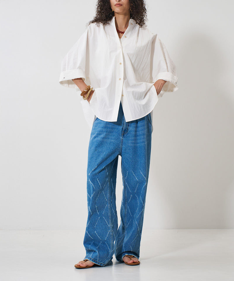 【YENN/イエン】ROUND FORM SHIRT/ラウンドフォームシャツ