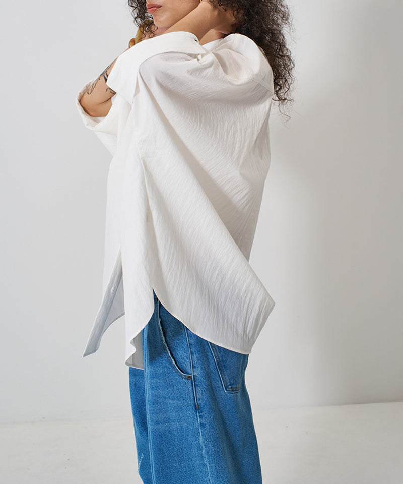 【YENN/イエン】ROUND FORM SHIRT/ラウンドフォームシャツ