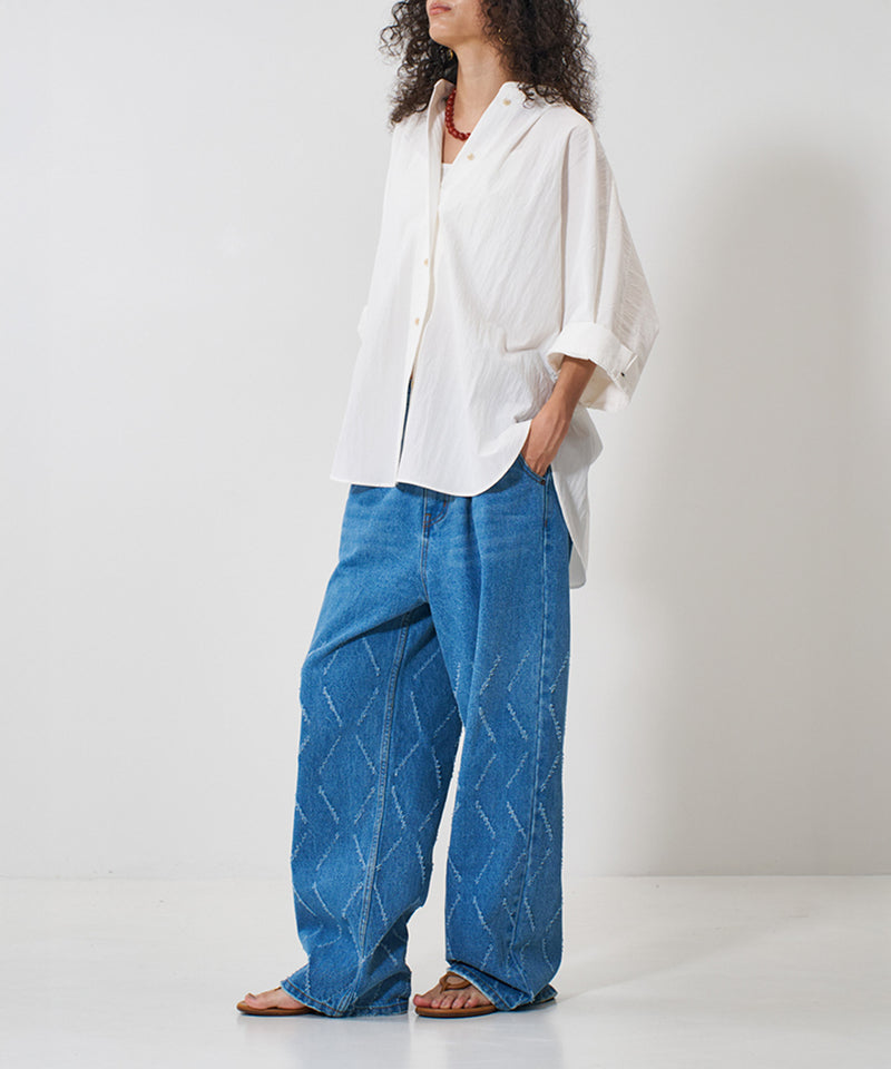 【YENN/イエン】ROUND FORM SHIRT/ラウンドフォームシャツ