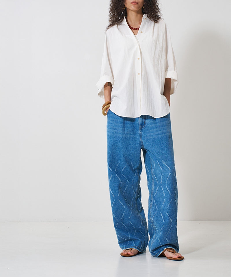 【YENN/イエン】ROUND FORM SHIRT/ラウンドフォームシャツ