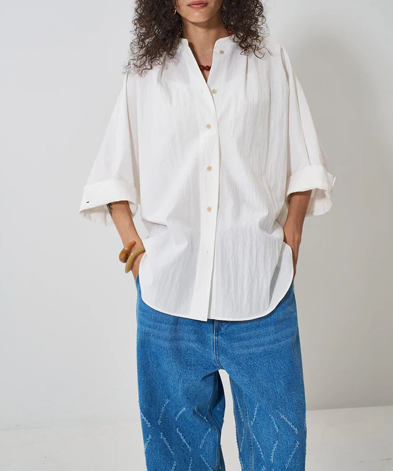 【YENN/イエン】ROUND FORM SHIRT/ラウンドフォームシャツ