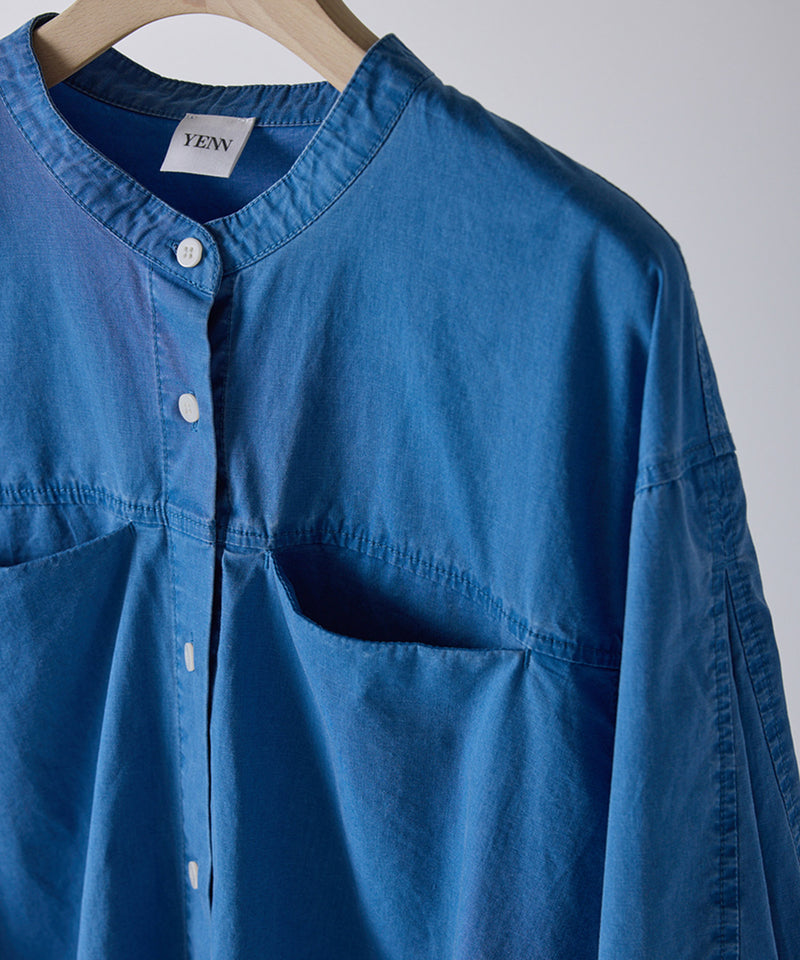 【YENN/イエン】PIGMENT WASHED SHIRT/ピグメントウォッシュドシャツ