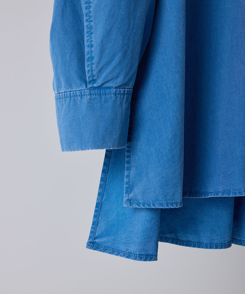 【YENN/イエン】PIGMENT WASHED SHIRT/ピグメントウォッシュドシャツ