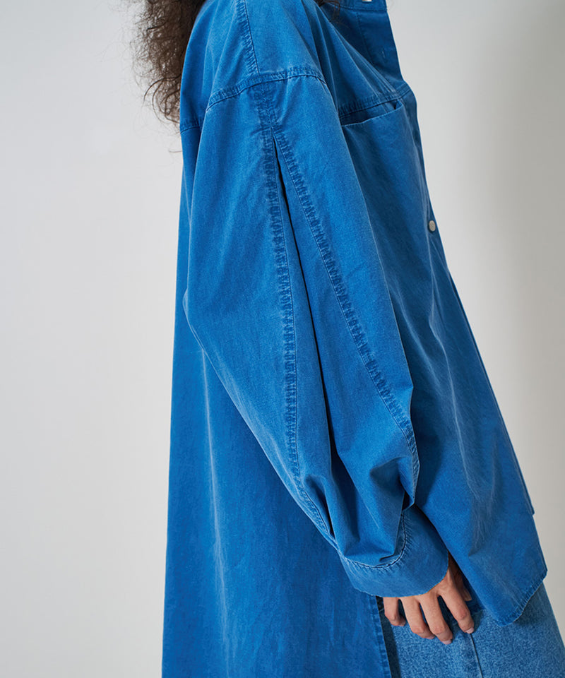 【YENN/イエン】PIGMENT WASHED SHIRT/ピグメントウォッシュドシャツ