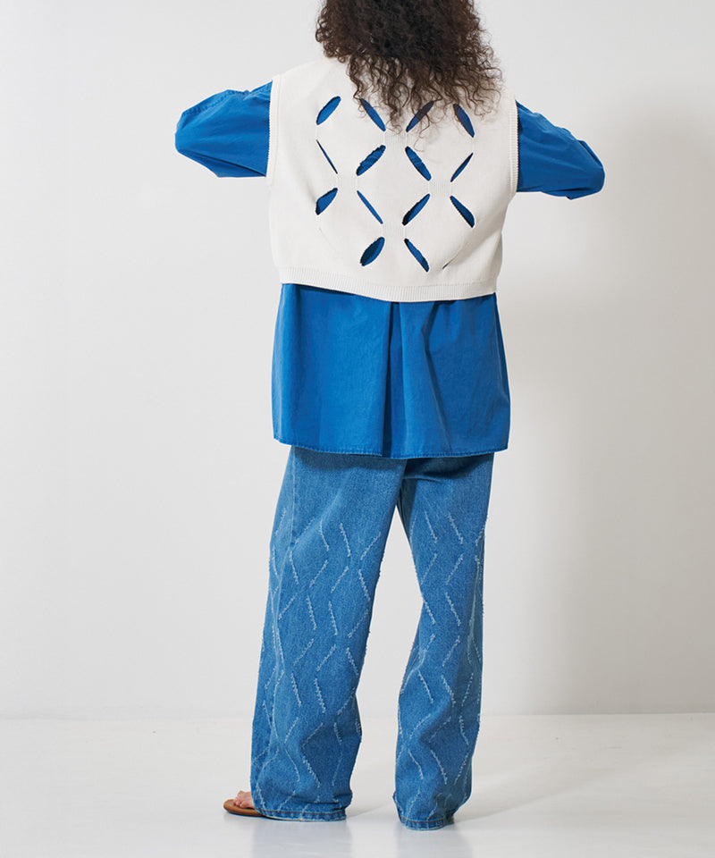 【YENN/イエン】PIGMENT WASHED SHIRT/ピグメントウォッシュドシャツ