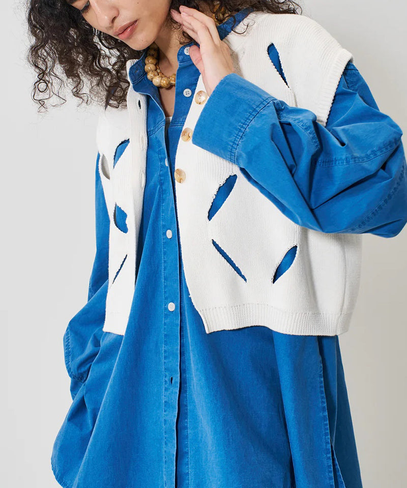 【YENN/イエン】CUT OUT PATTERN VEST/カットアウトパターンベスト