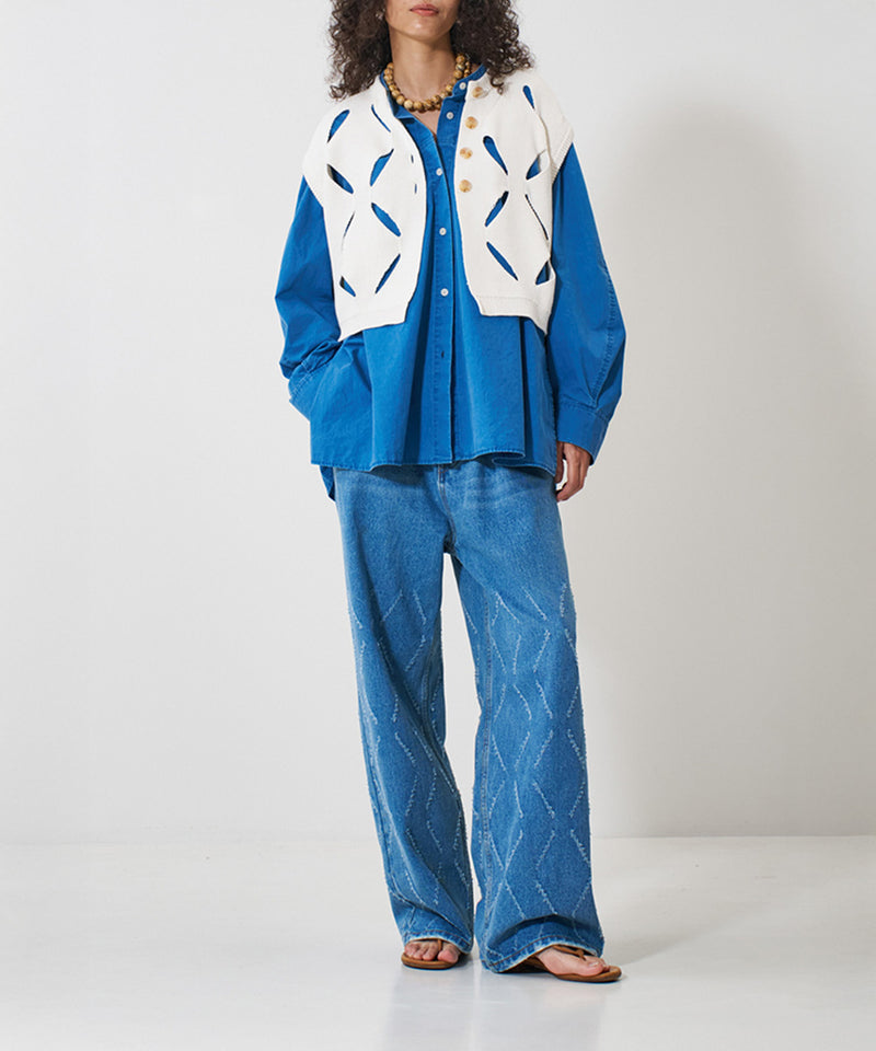 【YENN/イエン】CUT OUT PATTERN VEST/カットアウトパターンベスト