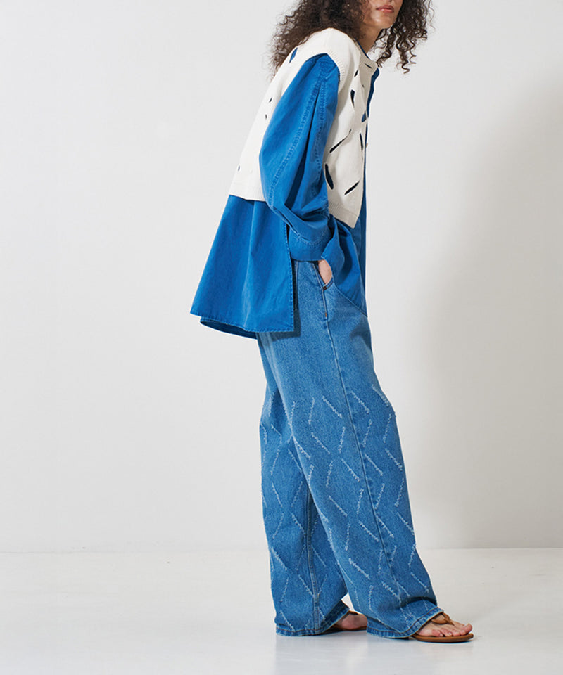 【YENN/イエン】CUT OUT PATTERN VEST/カットアウトパターンベスト