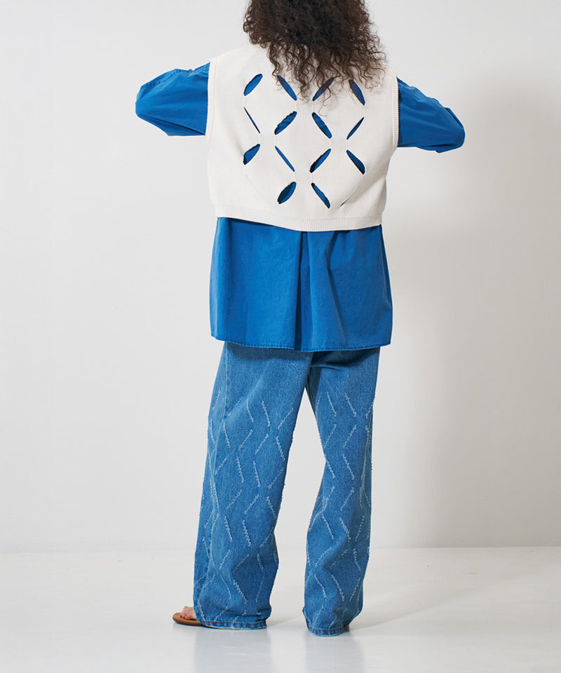 【YENN/イエン】CUT OUT PATTERN VEST/カットアウトパターンベスト