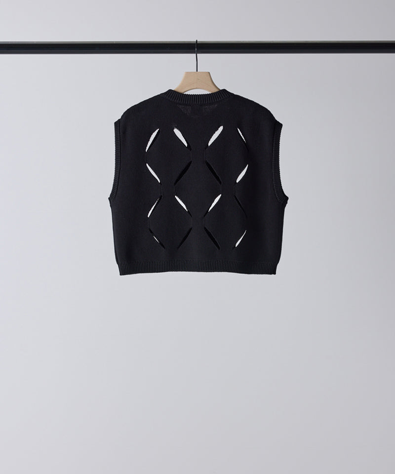 【YENN/イエン】CUT OUT PATTERN VEST/カットアウトパターンベスト