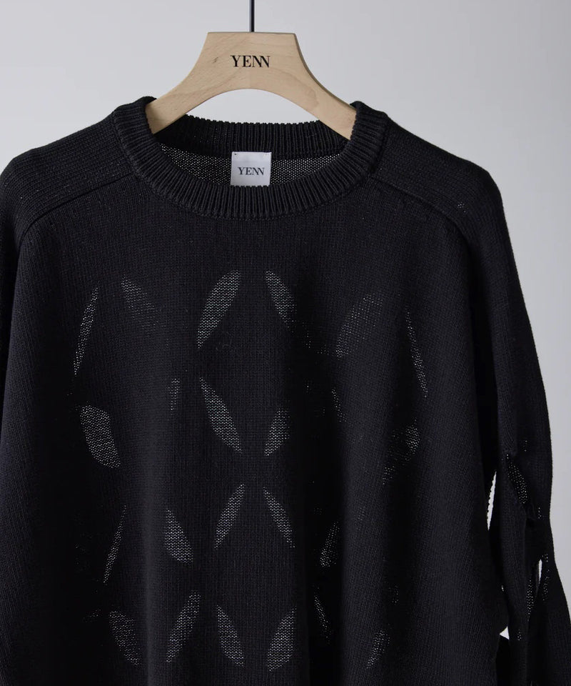 【YENN/イエン】CUT OUT PATTERN PO/カットアウトパターンプルオーバー