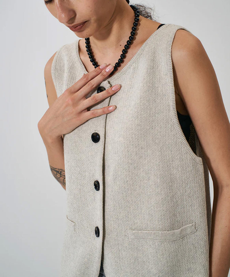 【YENN/イエン】BOAT NECK KNIT VEST/ボートネック ニット ベスト