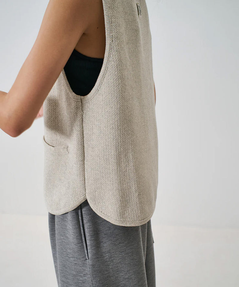 【YENN/イエン】BOAT NECK KNIT VEST/ボートネック ニット ベスト