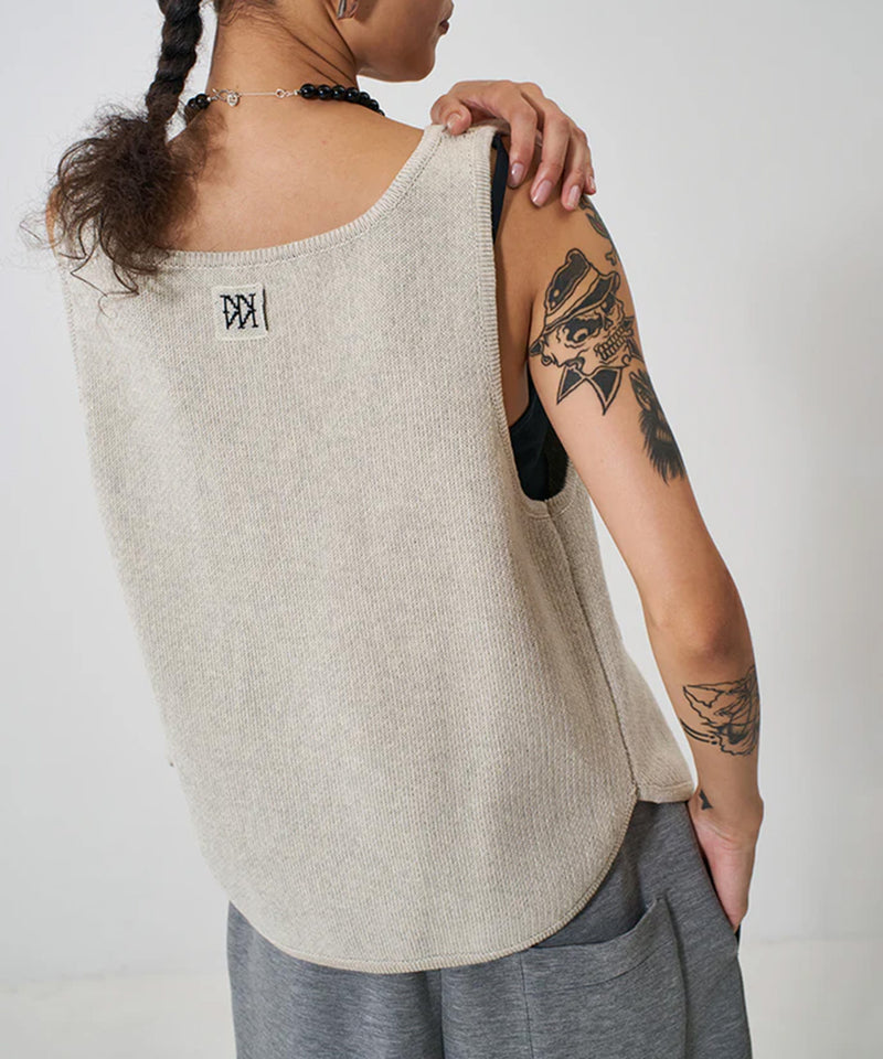 【YENN/イエン】BOAT NECK KNIT VEST/ボートネック ニット ベスト