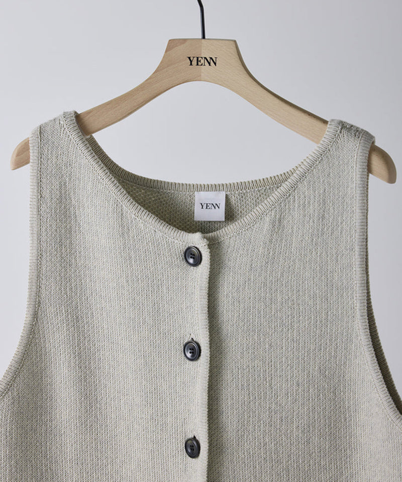【YENN/イエン】BOAT NECK KNIT VEST/ボートネック ニット ベスト