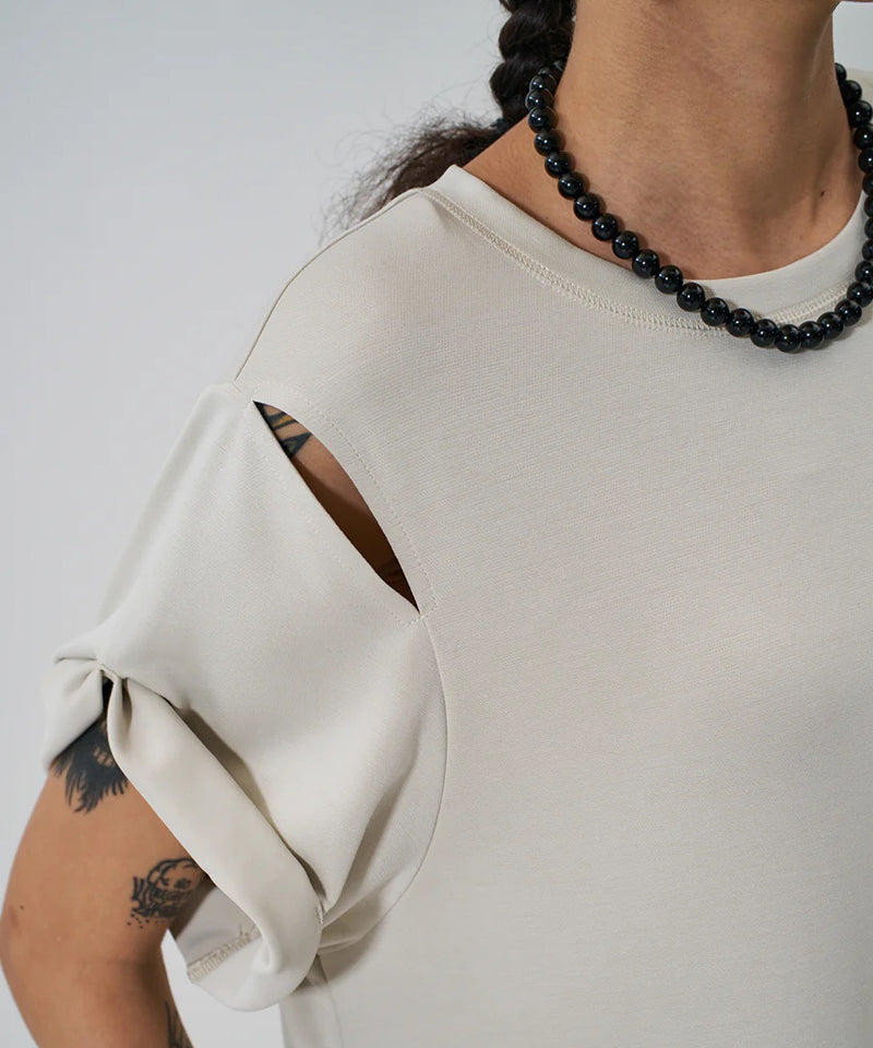 【YENN/イエン】EYELETS TEE DRESS/アイレットティードレス