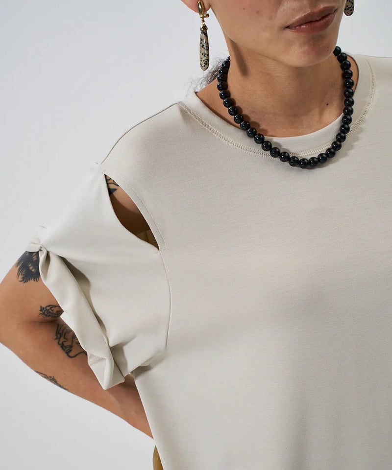 【YENN/イエン】EYELETS TEE DRESS/アイレットティードレス