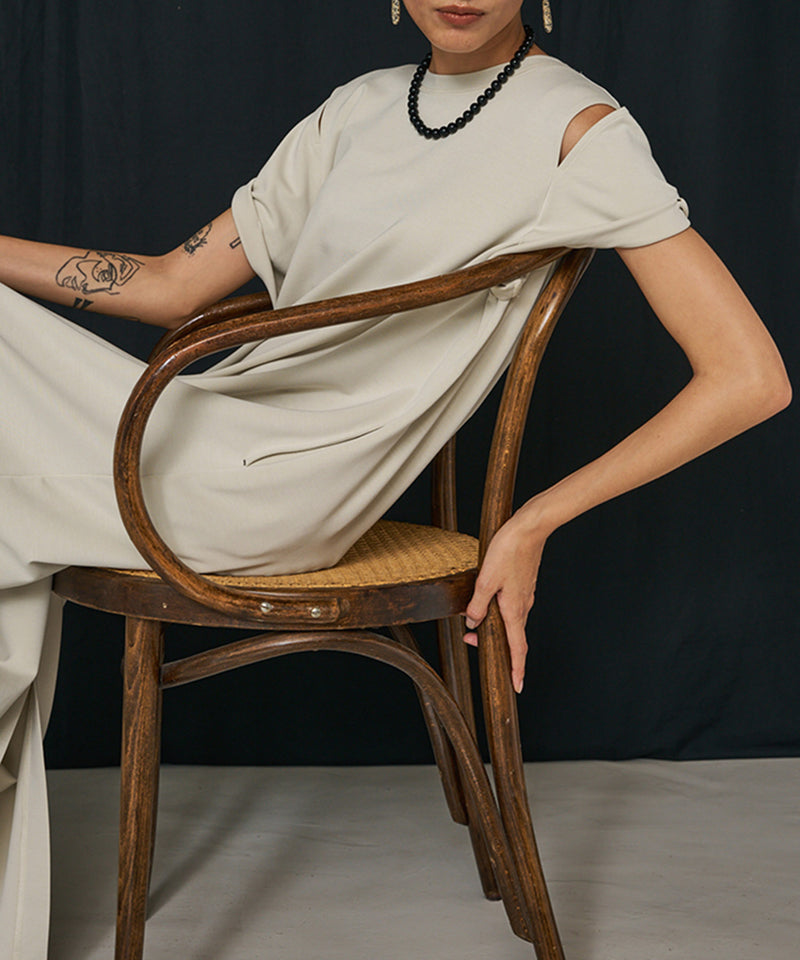 【YENN/イエン】EYELETS TEE DRESS/アイレットティードレス