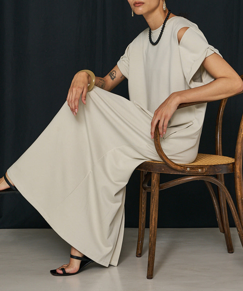 【YENN/イエン】EYELETS TEE DRESS/アイレットティードレス