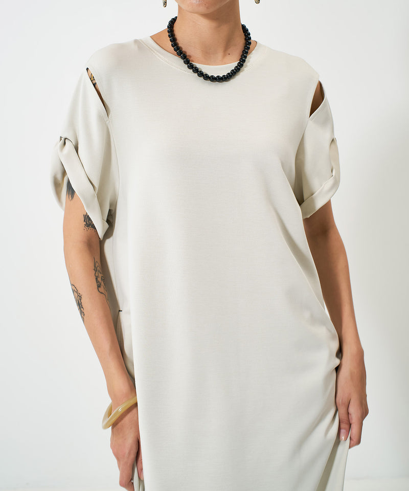 【YENN/イエン】EYELETS TEE DRESS/アイレットティードレス