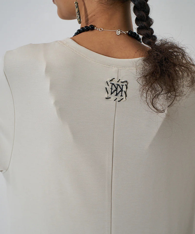 【YENN/イエン】EYELETS TEE DRESS/アイレットティードレス