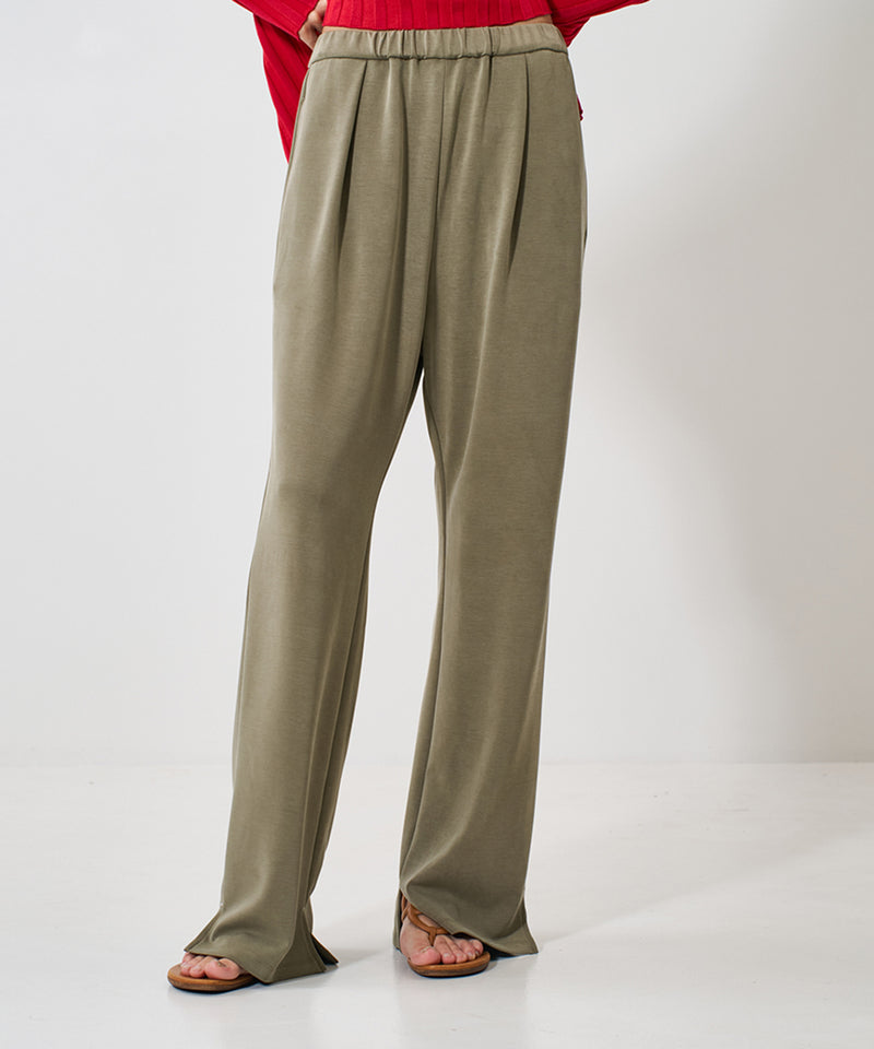 【YENN】SIDE SLIT SLACKS/サイドスリットスラックス