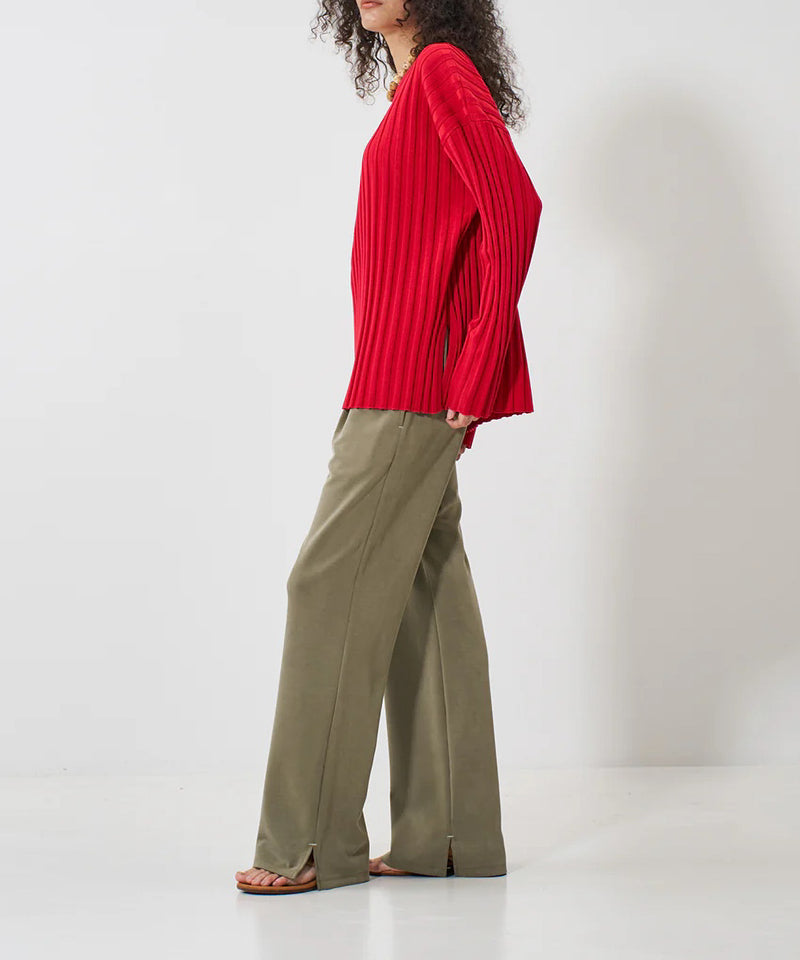 【YENN】SIDE SLIT SLACKS/サイドスリットスラックス
