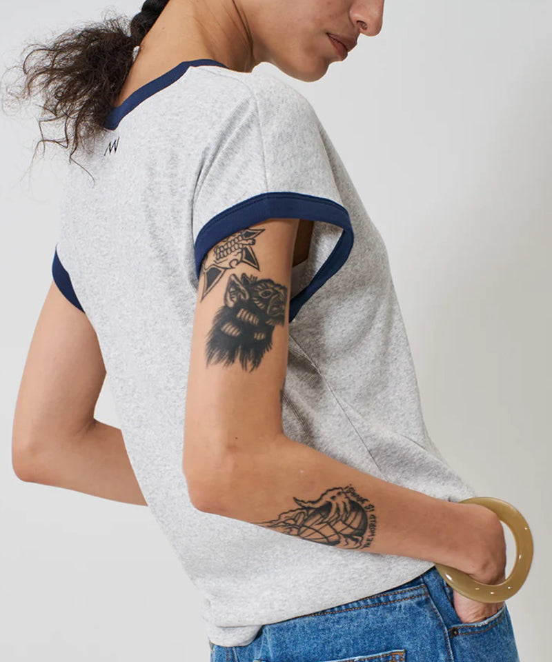 【YENN/イエン】SHORT SLEEVE RIB TEE / ショートスリーブ リブ ティー