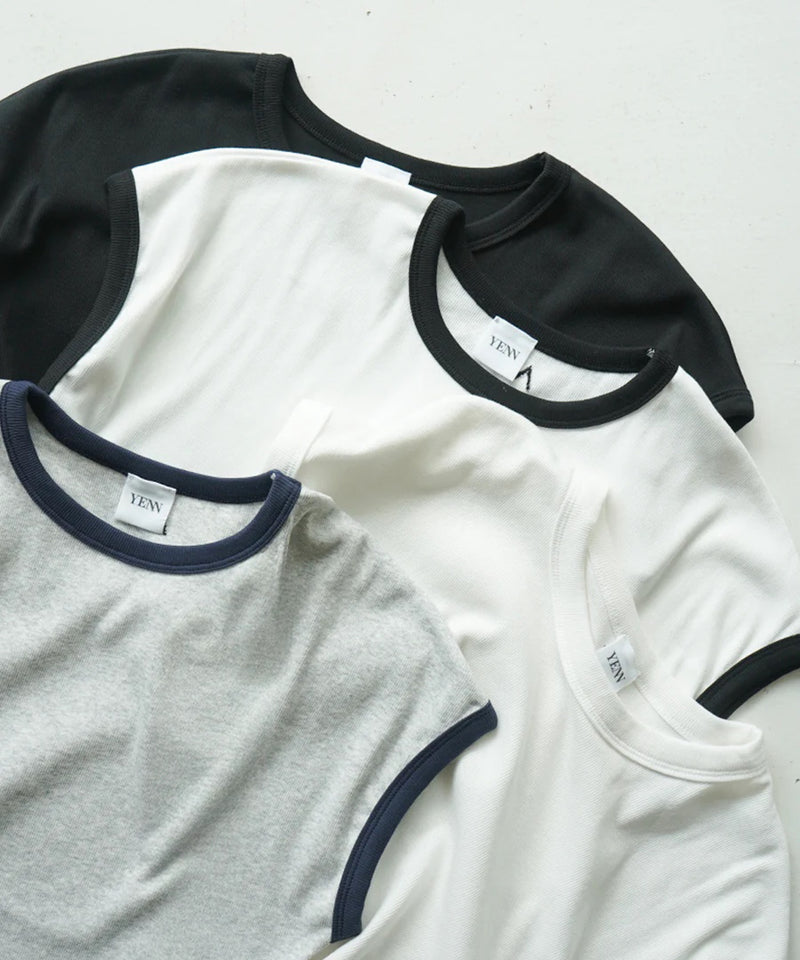 【YENN/イエン】SHORT SLEEVE RIB TEE / ショートスリーブ リブ ティー