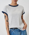 【YENN / イエン】SHORT SLEEVE RIB TEE / ショートスリーブ リブ ティー