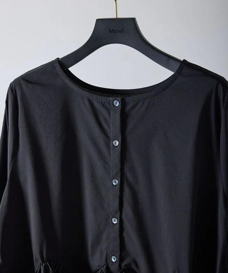 【Mewl/ミュール】ペプラムフリル2WAYブラウス