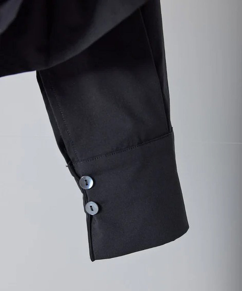 【Mewl/ミュール】ペプラムフリル2WAYブラウス